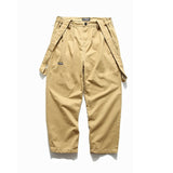 Suspenders Trousers Mens Streetwear Hip Hop Overalls Canvas Cloth Cargo Pants Work Casual Pant Men
