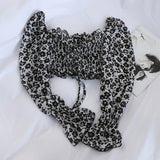 chiffon women blouse puff sleeved floral drawstring short high waist lady elegant pulls outwear coat tops