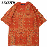 LENSTID 2020 Mens Hip Hop Retro Pattern Vintage T Shirts Streetwear Harajuku Tshirt Summer Short Sleeve T-Shirt Cotton Tops Tees