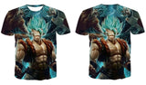 2020 new men and women personality anime Dragon Ball Z 3D printing T-shirt cool fashion comfortable short-sleeved creative shirt