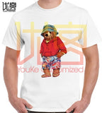 new fashion paul bear logo t shirt men's women's 100% cotton short sleeves tops tee printed Crewneck casual t-shirt