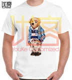 new fashion paul bear logo t shirt men's women's 100% cotton short sleeves tops tee printed Crewneck casual t-shirt
