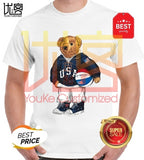 new fashion paul bear logo t shirt men's women's 100% cotton short sleeves tops tee printed Crewneck casual t-shirt