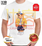 new fashion paul bear logo t shirt men's women's 100% cotton short sleeves tops tee printed Crewneck casual t-shirt