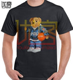 new fashion paul bear logo t shirt men's women's 100% cotton short sleeves tops tee printed Crewneck casual t-shirt