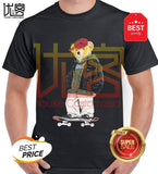 new fashion paul bear logo t shirt men's women's 100% cotton short sleeves tops tee printed Crewneck casual t-shirt