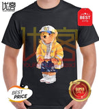 new fashion paul bear logo t shirt men's women's 100% cotton short sleeves tops tee printed Crewneck casual t-shirt