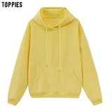 Toppies Womens Tracksuits Hooded Sweatshirts 2021 Autumn Winter Fleece Oversize Hoodies Solid Pullovers Jackets Unisex Couple